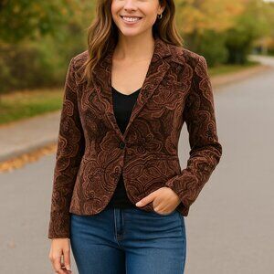 Circolo 1901 Velvet Paisley Blazer